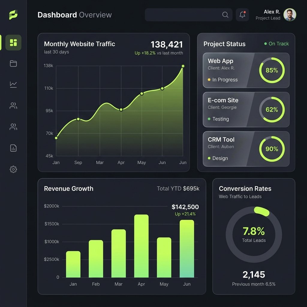 Premium Web Development Dashboard